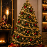 Kit Bolas de Natal Vermelhas com Glitter 7,5cm