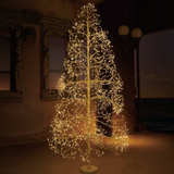 Árvore de Natal de Bétula 120cm com Luzes LED Quentes & Frias