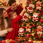 Kit Enfeites de Natal Pendente em Pelúcia