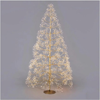 Árvore de Natal de Bétula 120cm com Luzes LED Quentes & Frias