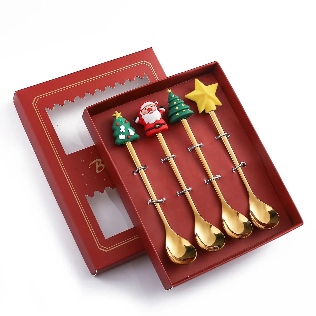Jogo de Talheres para Sobremesa Decoração de Natal