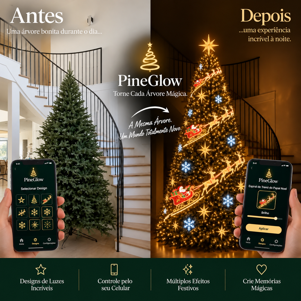 LED Animado para Arvore de Natal - Controle por App