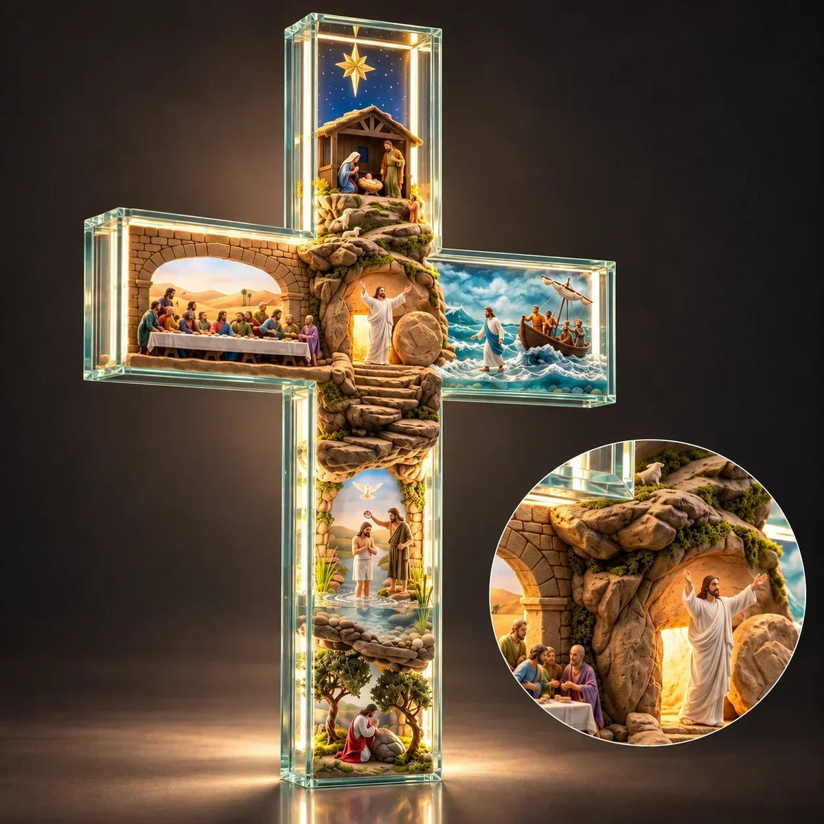 Cruz Iluminada Caminho de Jesus