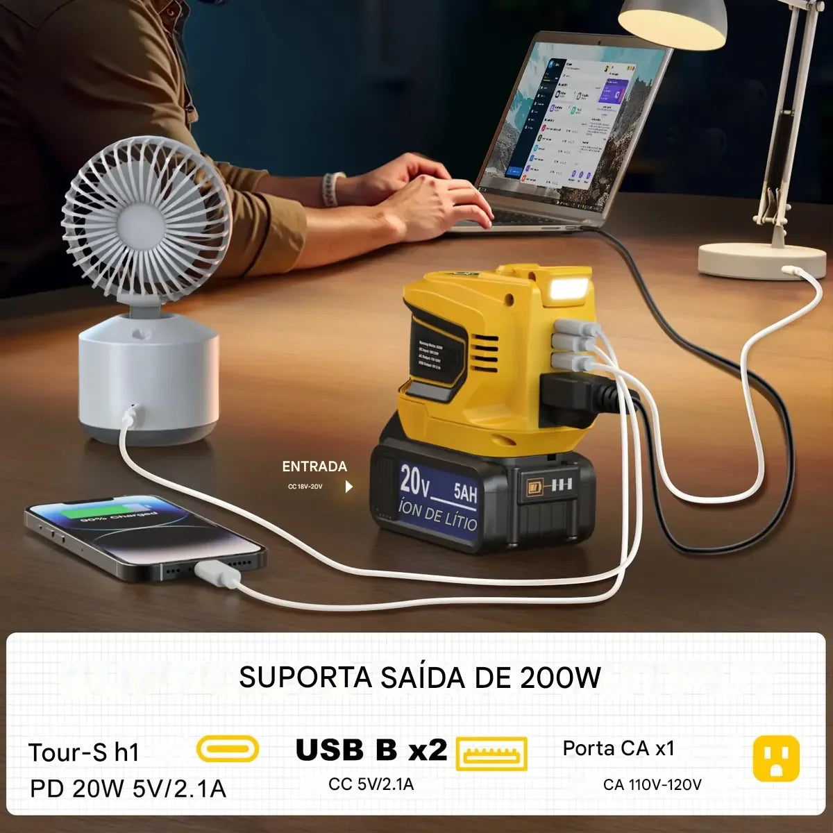 Bateria Portátil 200W