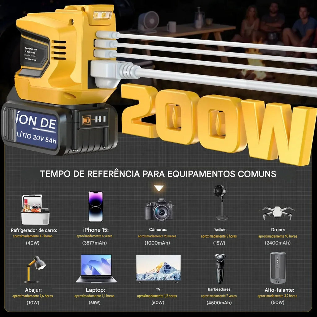 Bateria Portátil 200W