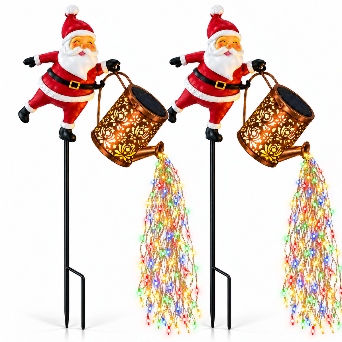 Duas unidades de Papai Noel iluminado