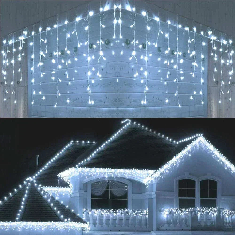Cortina de Luzes LED Natalinas – Encanto e Magia para sua Casa
