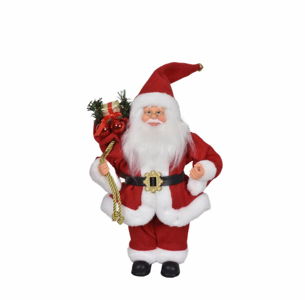 Papai Noel Decorativo em Pé com Saco de Presentes