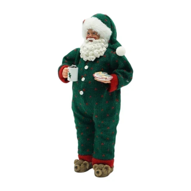Papai Noel de Pijama - Verde 28cm Colecionável- Pré venda