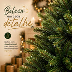 Árvore de Natal Super Cheia Luxo - 1,50m ou 1,80m com Base de Metal