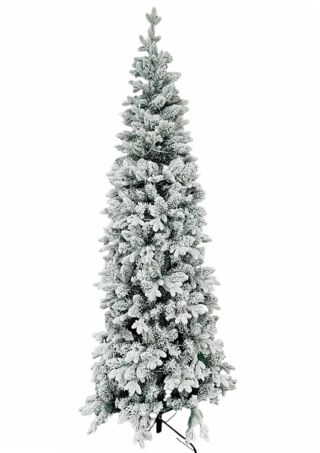 Árvore Slim Flocada - Efeito Neve, Ideal para Espaços Menores