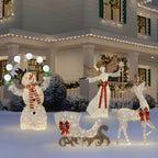 Boneco de Neve Iluminado Gigante 1,83 m – 156 LEDs Branco Quente