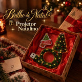 Projetor de Natal LED – Papai Noel, Renas e Neve no Teto