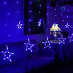 Cascata de Estrelas 138 LEDs 2,5m Bivolt - 8 Funções