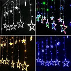Cascata de Estrelas 138 LEDs 2,5m Bivolt - 8 Funções