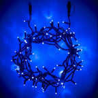 Cordão de 200 Luzes LED Azuis Conectável – 8 Efeitos e Temporizador