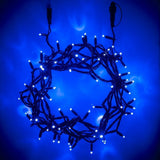 Cordão de 200 Luzes LED Azuis Conectável – 8 Efeitos e Temporizador