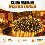 Cordão LED 1600 LEDs 50m com Strobo - Luz Quente Prova d'Água