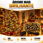 Cordão LED 1600 LEDs 50m com Strobo - Luz Quente Prova d'Água