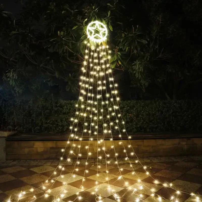 Rede de LED magnética para árvore de Natal