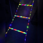 Escada de Luz LED Colorida com Papai Noel Escalando – 3 m com Controle