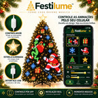 Luzes Inteligentes para Árvore de Natal RGBIC até 1.400 LEDs - Controle por App, IP67