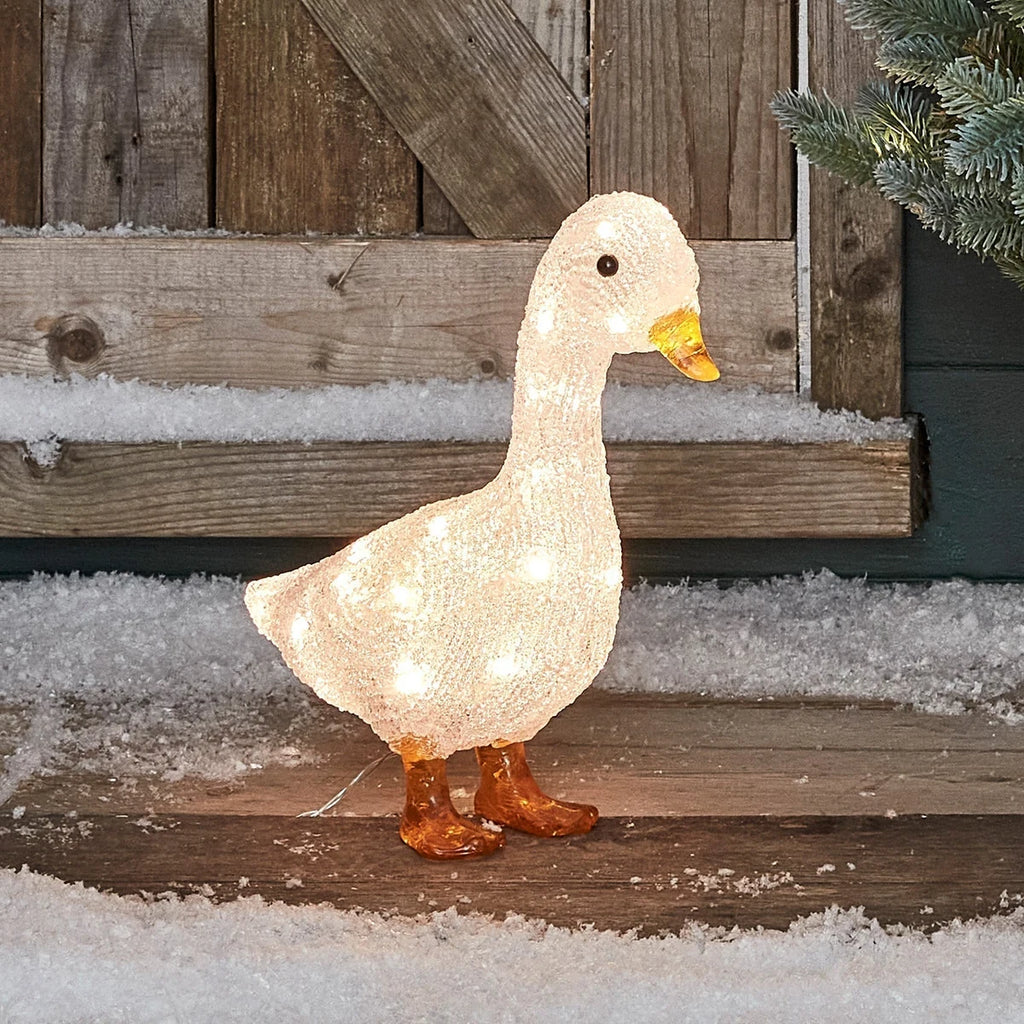 Figura de Natal Pata de Acrílico Iluminada 29 cm a Pilha