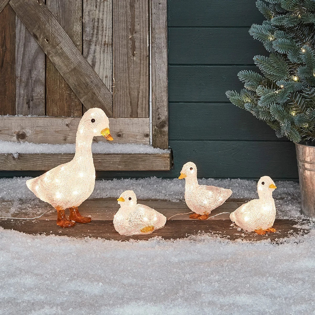 Figura de Natal Pata de Acrílico Iluminada 29 cm a Pilha