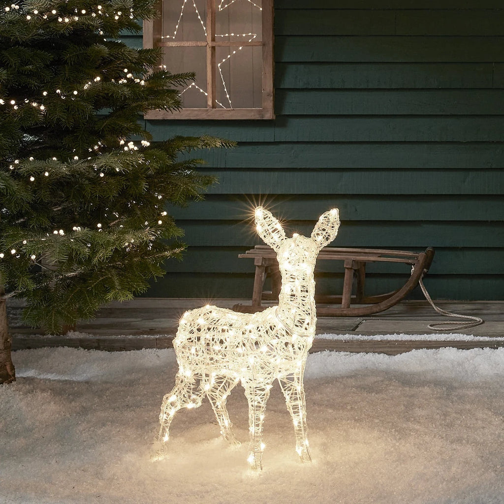 Filhote de Rena de Acrílico Iluminado 77 cm – LED Duas Cores