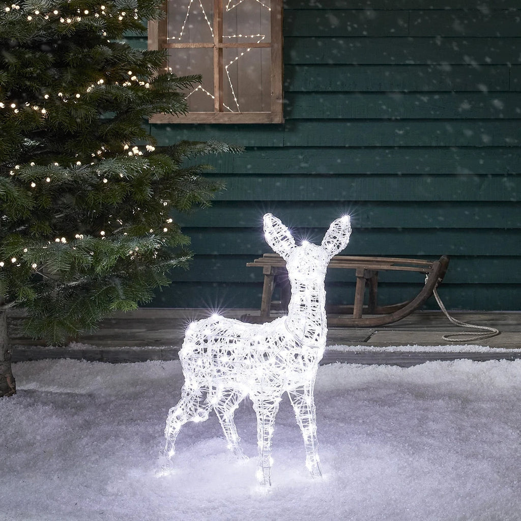 Filhote de Rena de Acrílico Iluminado 77 cm – LED Duas Cores
