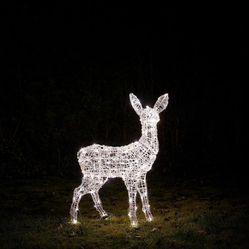 Filhote de Rena de Acrílico Iluminado 77 cm – LED Duas Cores