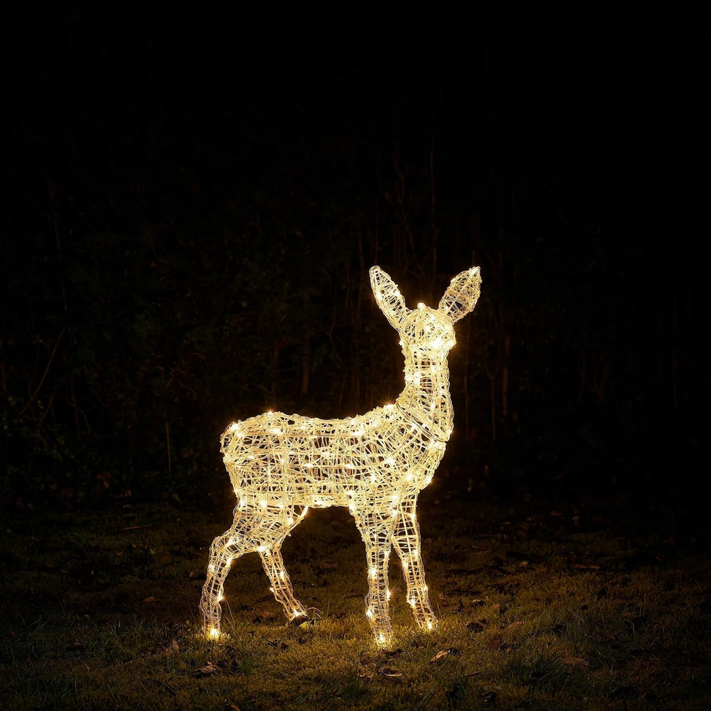 Filhote de Rena de Acrílico Iluminado 77 cm – LED Duas Cores