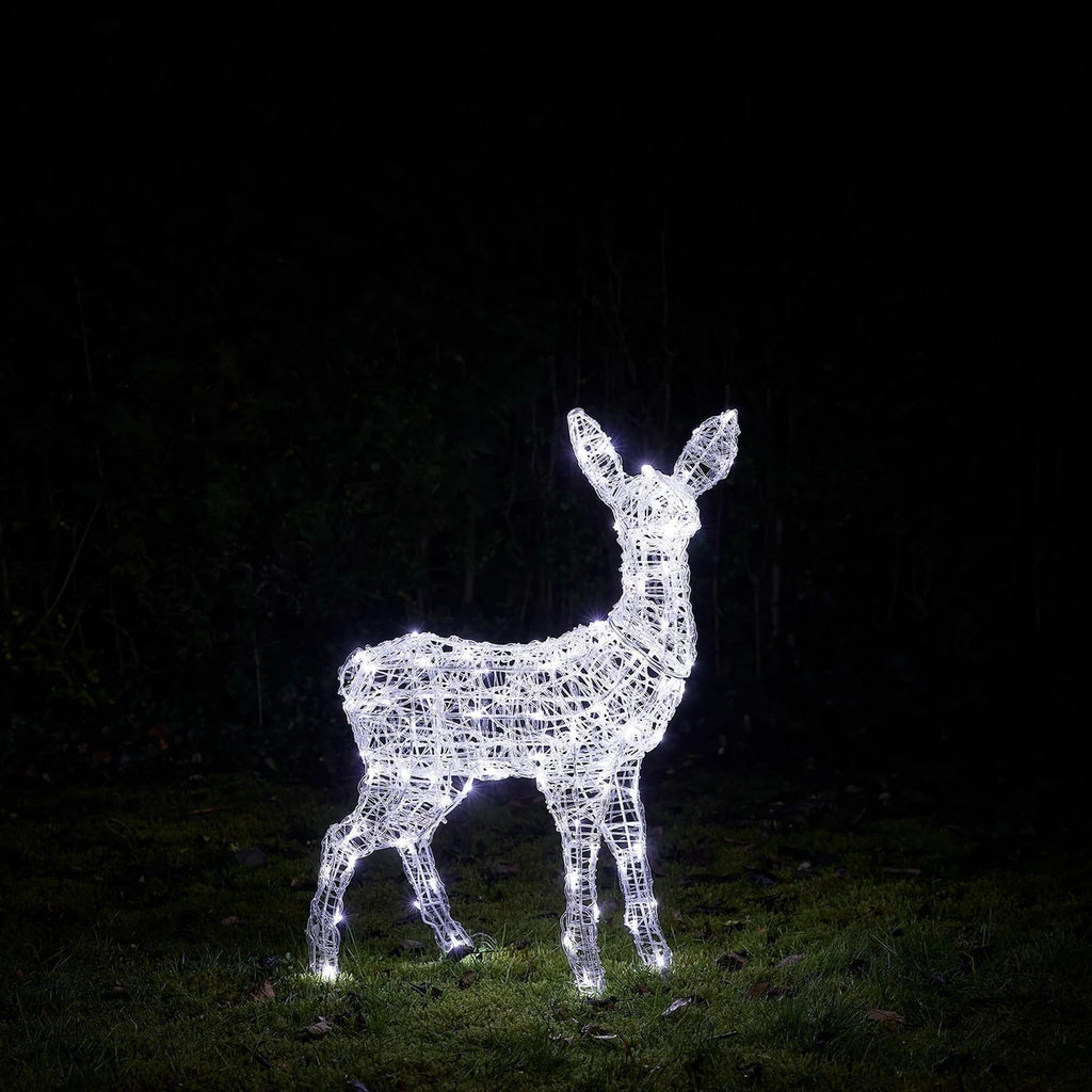 Filhote de Rena de Acrílico Iluminado 77 cm – LED Duas Cores