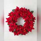 Guirlanda Natal Flores Vermelhas com LED 90 cm