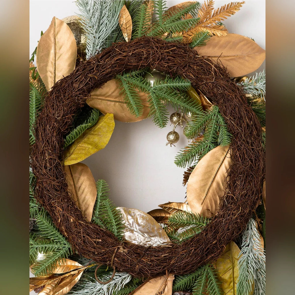 Guirlanda Floresta Dourada com LED 90 cm