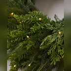 Guirlanda de Natal 90 cm com LED e Folhagens Verdes