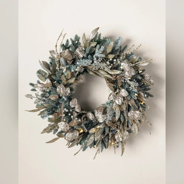 Guirlanda Nevada Champagne com LED 90 cm
