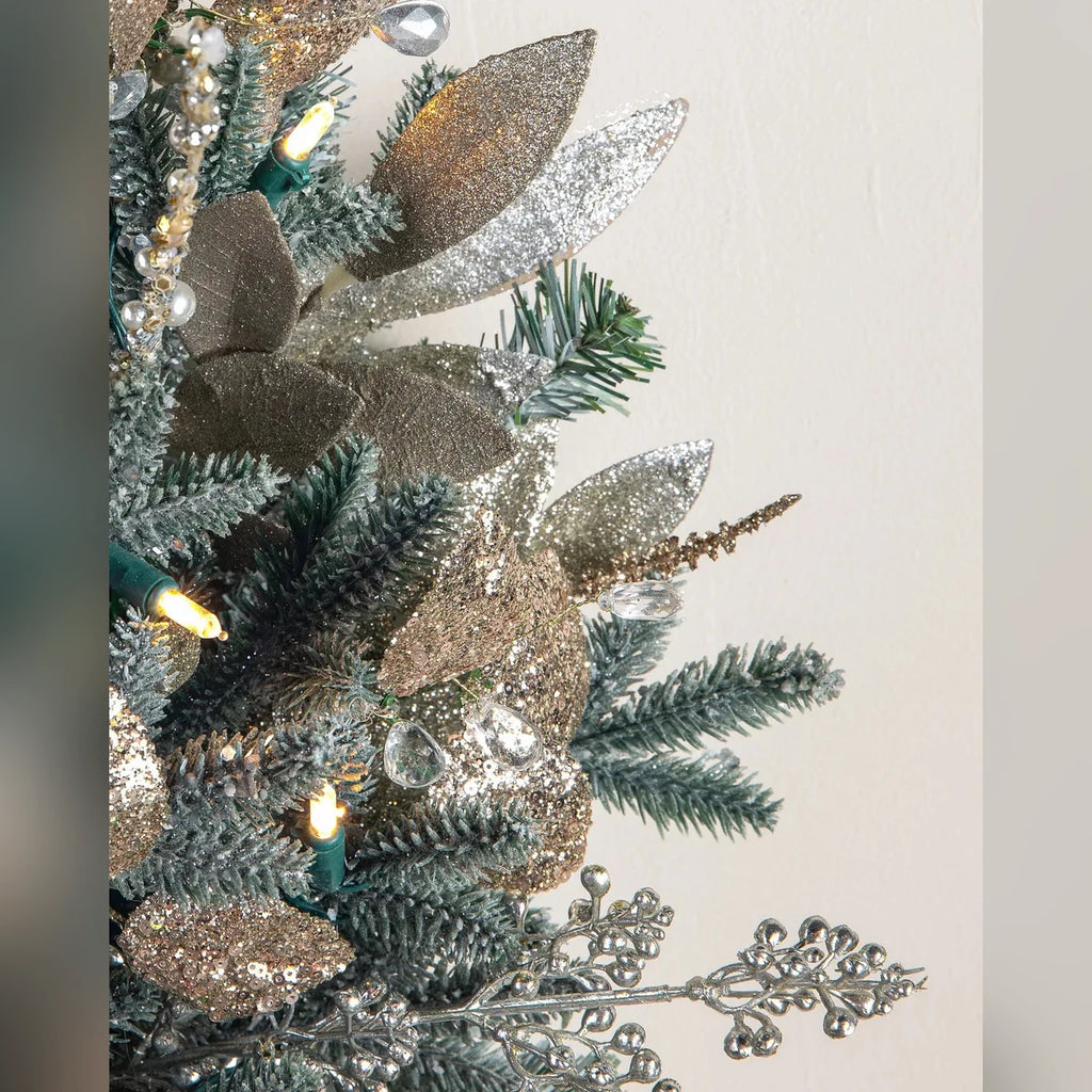 Guirlanda Nevada Champagne com LED 90 cm