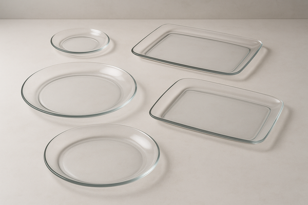 Conjunto 4 Travessas Vidro Temperado - Design Moderno