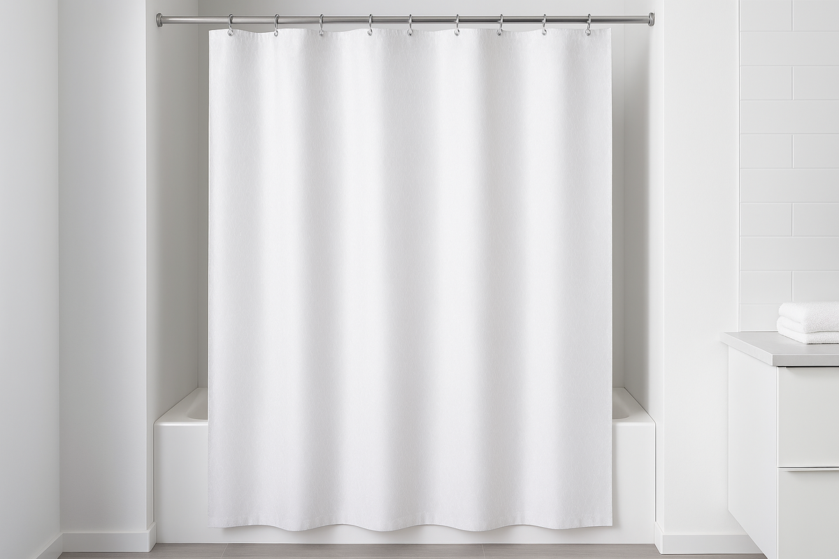 Cortina Box Impermeável Branca - 180x200cm Anti-Mofo