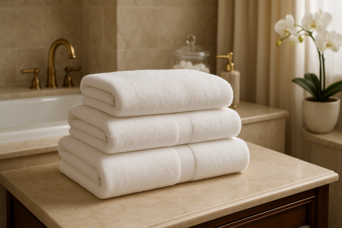 Conjunto 5 Toalhas Banho Premium Algodão Branco - 500g/m²