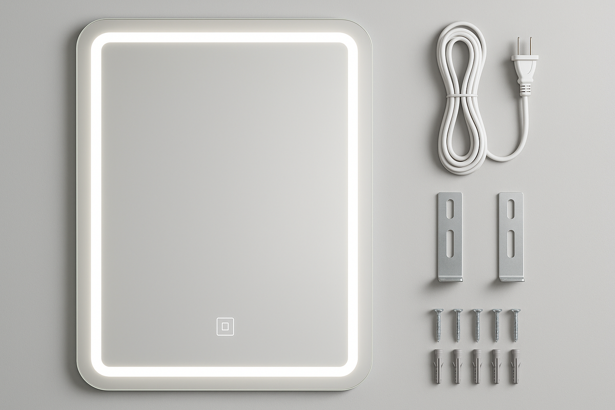 Espelho Banheiro LED 60x80cm - Iluminação Touch Moderno