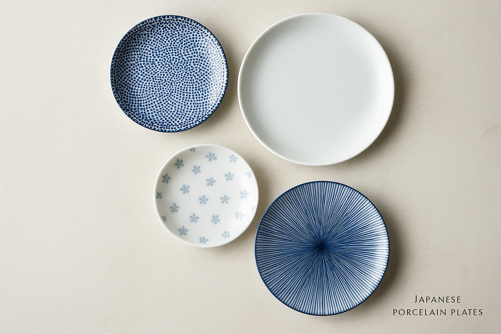 Conjunto Pratos Porcelana Japonesa Zen - 18 Peças Minimalista