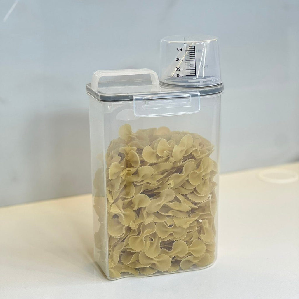 Kit 4 Potes Herméticos Porta Mantimento com Copo Medidor 2,5 Litros