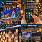 Cortina de LED Animada Inteligente - Controle por App