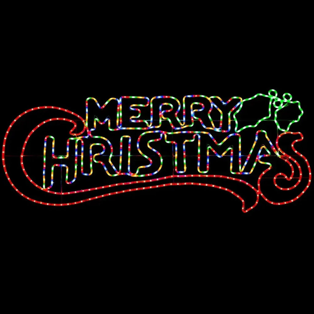Letreiro Merry Christmas em LED Neon 85 cm – Bivolt, Plugue Brasileiro