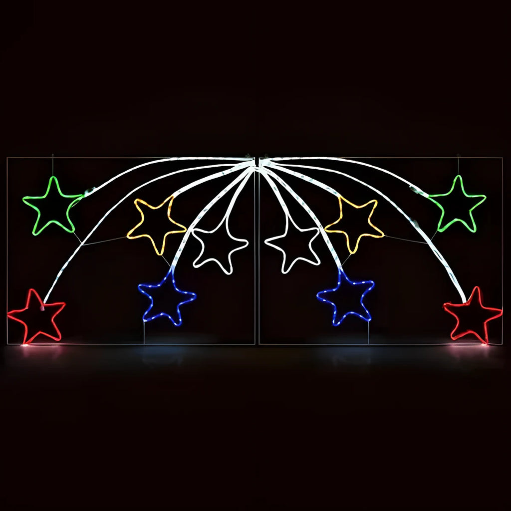 Estrela Cadente em LED Neon 2,20 m – 456 LEDs Coloridos com Animação
