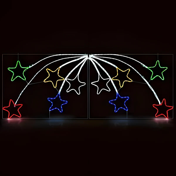Estrela Cadente em LED Neon 2,20 m – 456 LEDs Coloridos com Animação