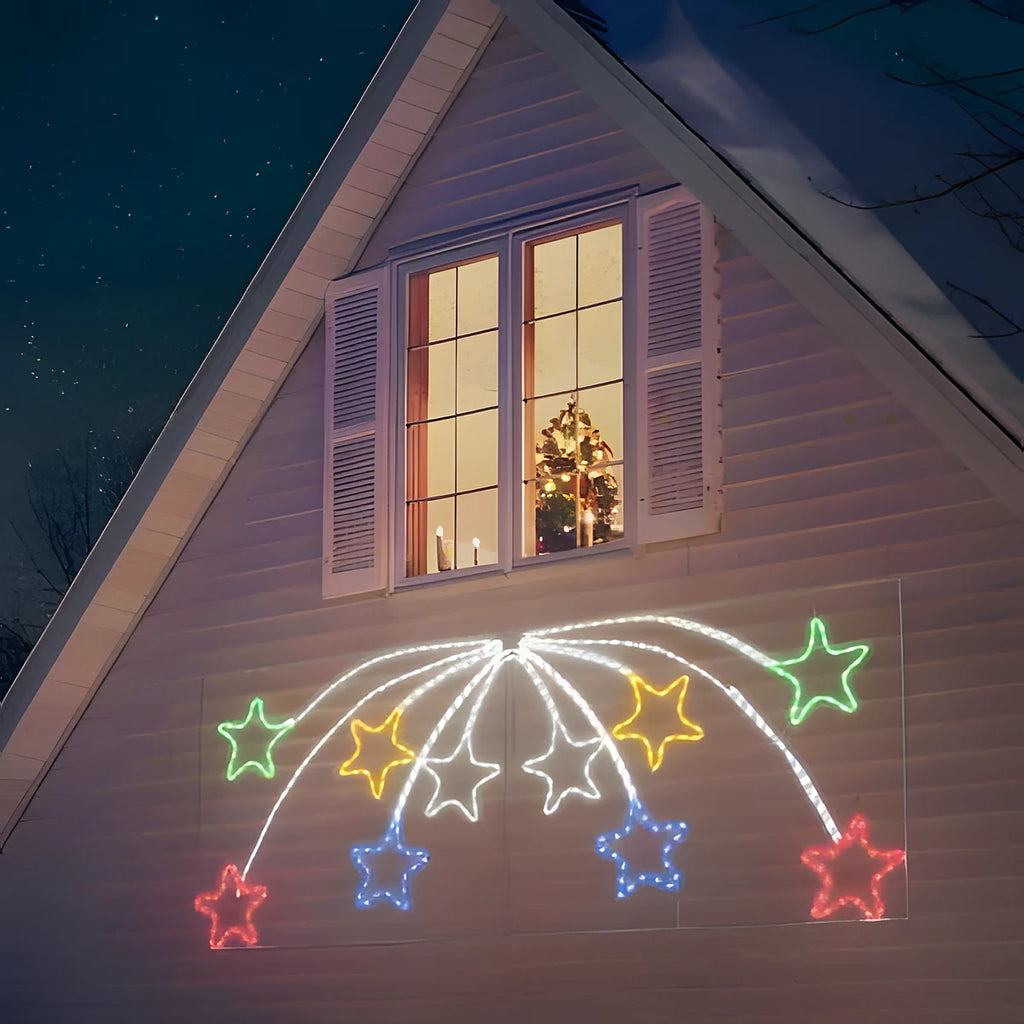 Estrela Cadente em LED Neon 2,20 m – 456 LEDs Coloridos com Animação
