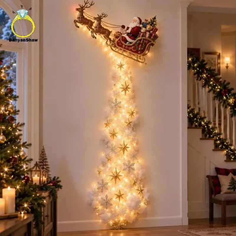 Luz de Parede Trilha Mágica em Cascata LED - Luz Quente 90x33cm